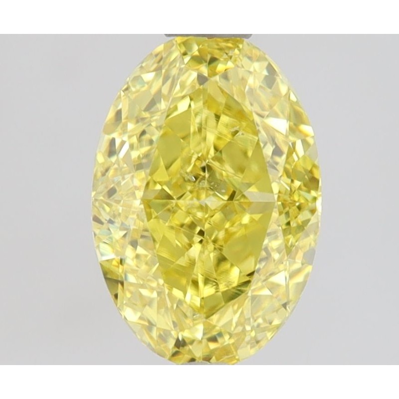 Diament o barwie fantazyjnej szlif owalny, 1.01ct, SI2, Fancy Vivid  Yellow, GIA 2467318092