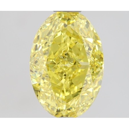 Diament o barwie fantazyjnej szlif owalny, 1.01ct, SI2, Fancy Vivid  Yellow, GIA 2467318092