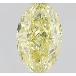 Diament o barwie fantazyjnej szlif owalny, 0.5ct, SI1, Fancy Yellow, GIA 6471140026