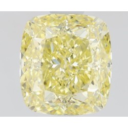 Diament o barwie fantazyjnej szlif poduszkowy brylantowy, 1ct, VVS2, Fancy Intense  Yellow, GIA 6233007704