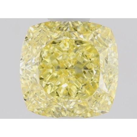 Diament o barwie fantazyjnej szlif poduszkowy brylantowy, 0.6ct, VVS1, Fancy Intense Yellow, GIA 1478139338