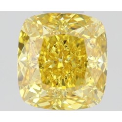 Diament o barwie fantazyjnej szlif poduszkowy brylantowy, 0.5ct, VS1, Fancy Vivid Orangey Yellow, GIA 2478150473