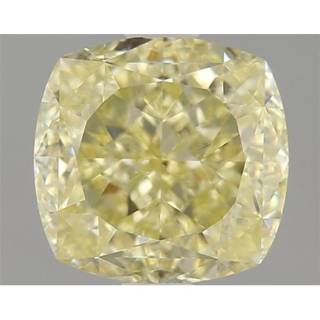 Diament o barwie fantazyjnej szlif poduszkowy modyfikowany, 1.57ct, VS2, Fancy Light Yellow, GIA 1469458399