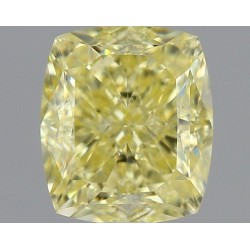 Diament o barwie fantazyjnej szlif poduszkowy brylantowy, 1.02ct, VVS2, Fancy Yellow, GIA 7502606911