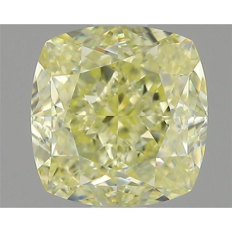 Diament o barwie fantazyjnej szlif poduszkowy modyfikowany, 1.26ct, VVS2, Fancy Light Yellow, GIA 1469425648