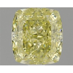 Diament o barwie fantazyjnej szlif poduszkowy modyfikowany, 1.25ct, VS1, Fancy Yellow, GIA 2464710035