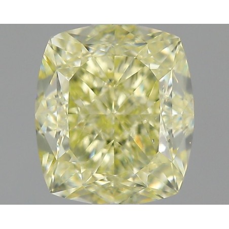Diament o barwie fantazyjnej szlif poduszkowy brylantowy, 1.5ct, VS2, Fancy Light Yellow, GIA 5234215640