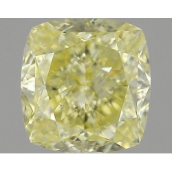 Diament o barwie fantazyjnej szlif poduszkowy brylantowy, 1.01ct, SI1, Fancy Yellow, GIA 6485946033