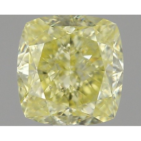 Diament o barwie fantazyjnej szlif poduszkowy brylantowy, 1.01ct, SI1, Fancy Yellow, GIA 6485946033