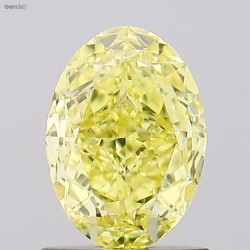 Diament o barwie fantazyjnej szlif owalny, 1.2ct, VVS2, Fancy Intense Yellow, GIA 6515008376