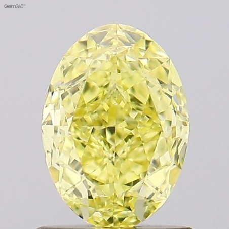 Diament o barwie fantazyjnej szlif owalny, 1.2ct, VVS2, Fancy Intense Yellow, GIA 6515008376