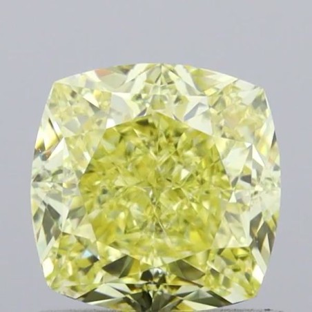 Diament o barwie fantazyjnej szlif poduszkowy brylantowy, 1.28ct, SI1, Fancy Yellow, GIA 7503595350