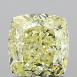 Diament o barwie fantazyjnej szlif poduszkowy brylantowy, 1.39ct, VS1, Fancy Light Yellow, GIA 7511386102