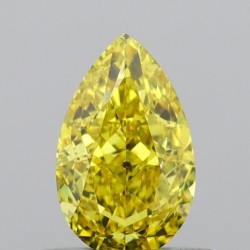 Diament o barwie fantazyjnej szlif gruszkowy, 0.57ct, VVS1, Fancy Vivid Yellow, GIA 2487863515