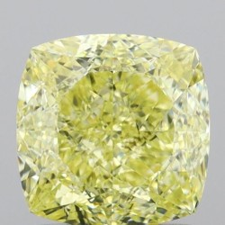 Diament o barwie fantazyjnej szlif poduszkowy brylantowy, 1.5ct, VS2, Fancy Yellow, GIA 1529928854