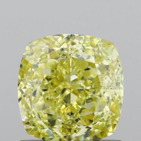 Diament o barwie fantazyjnej szlif poduszkowy brylantowy, 1.02ct, SI1, Fancy Yellow, GIA 6451115974