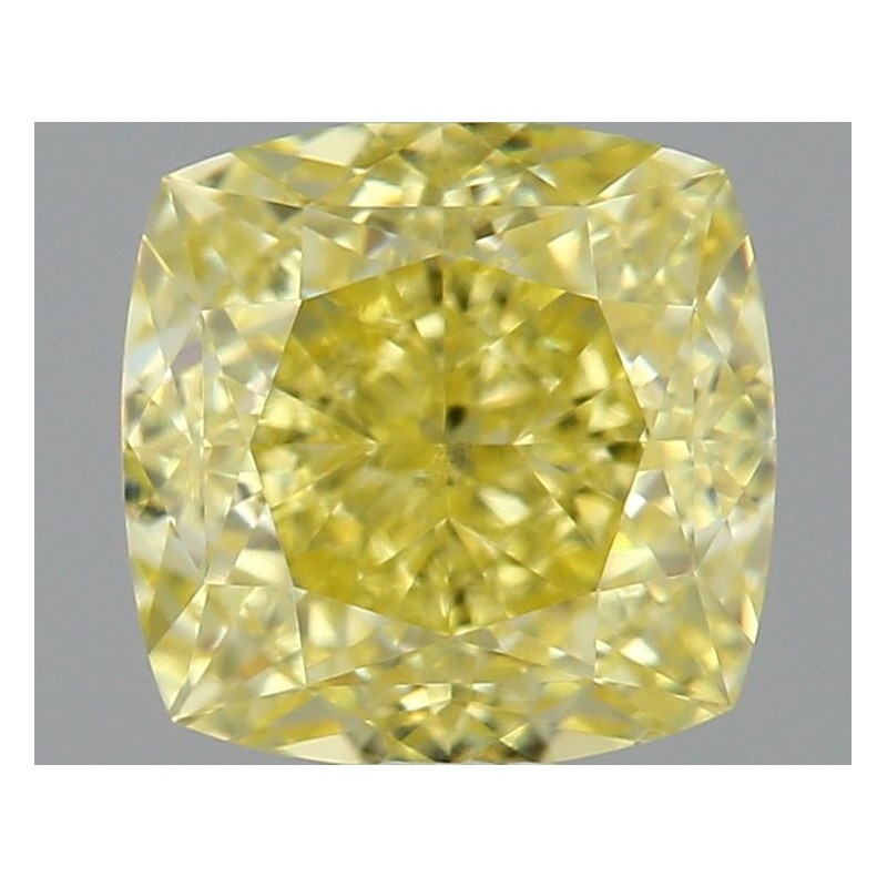 Diament o barwie fantazyjnej szlif poduszkowy brylantowy, 1.05ct, VS2, Fancy Intense Yellow, GIA 6485928909