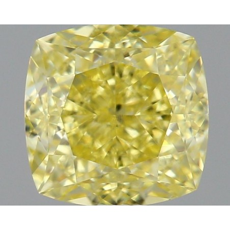 Diament o barwie fantazyjnej szlif poduszkowy brylantowy, 1.05ct, VS2, Fancy Intense Yellow, GIA 6485928909