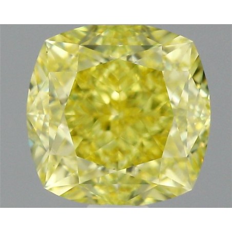 Diament o barwie fantazyjnej szlif poduszkowy brylantowy, 1.01ct, VS2, Fancy Intense Yellow, GIA 7492216376