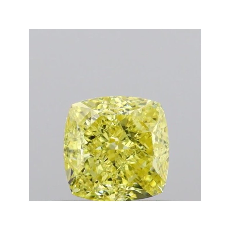Diament o barwie fantazyjnej szlif poduszkowy brylantowy, 0.68ct, VS2, Fancy Intense Yellow, GIA 6511425777