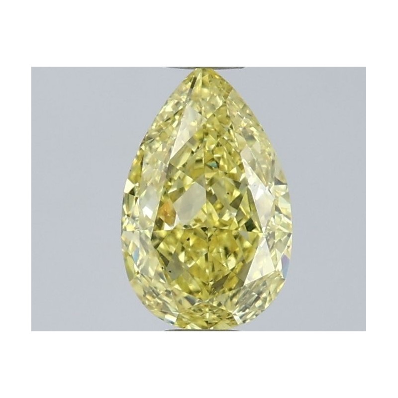 Diament o barwie fantazyjnej szlif gruszkowy, 1.01ct, SI1, Fancy Intense Yellow, GIA 7533842292