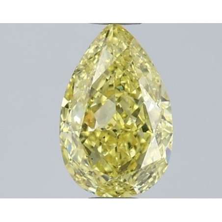 Diament o barwie fantazyjnej szlif gruszkowy, 1.01ct, SI1, Fancy Intense Yellow, GIA 7533842292