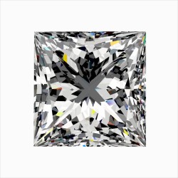 Diament szlif princess, 0.4ct, VS2, H, GIA 2547251531