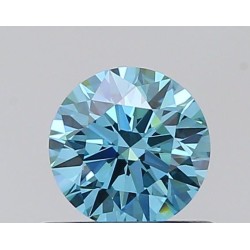 Diament laboratoryjny o barwie fantazyjnej szlif okrągły, 0.54ct, VVS2, Fancy Vivid Blue, IGI LG728570735