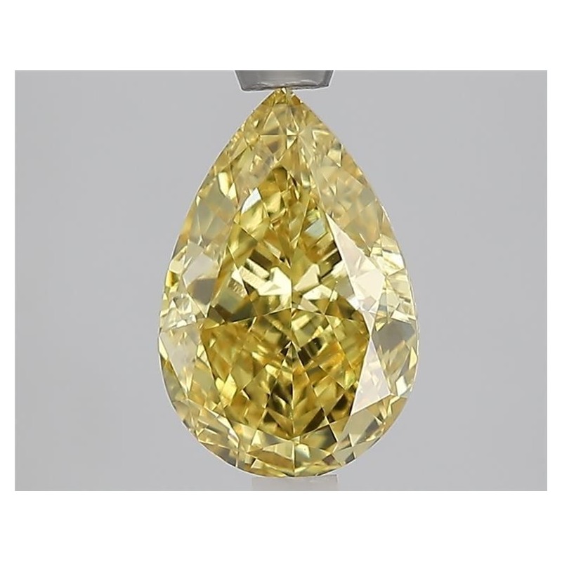 Diament laboratoryjny o barwie fantazyjnej szlif gruszkowy, 2ct, VVS2, Fancy Vivid Yellow, IGI LG729577042