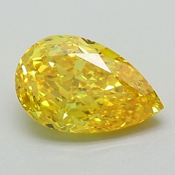 Diament laboratoryjny o barwie fantazyjnej szlif gruszkowy, 1.6ct, VVS2, Fancy Vivid Yellow, IGI LG574358843