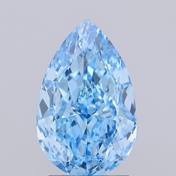 Diament laboratoryjny o barwie fantazyjnej szlif gruszkowy, 1.51ct, VVS2, Fancy Vivid Blue, IGI LG737502816