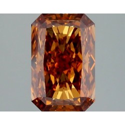 Diament laboratoryjny o barwie fantazyjnej radiant, 2.1ct, VVS2, Fancy Vivid Brown Orange, IGI LG689505129