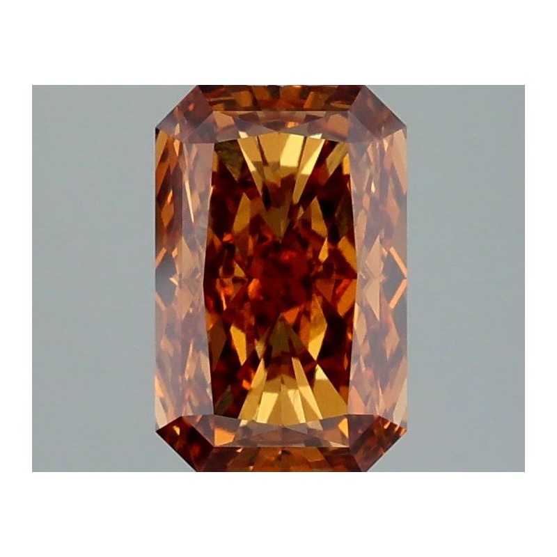 Diament laboratoryjny o barwie fantazyjnej radiant, 2.1ct, VVS2, Fancy Vivid Brown Orange, IGI LG689505129