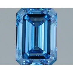 Diament laboratoryjny o barwie fantazyjnej szlif szmaragdowy, 1.4ct, VVS2, Fancy Vivid Blue, IGI LG737594495