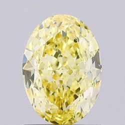 Diament laboratoryjny o barwie fantazyjnej szlif owalny, 1.55ct, VVS2, Fancy Vivid Yellow, IGI LG657422944