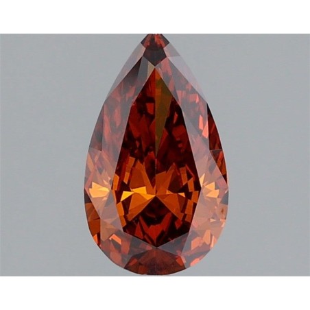 Diament laboratoryjny o barwie fantazyjnej szlif gruszkowy, 1ct, VVS2, Fancy Vivid Orange, IGI LG735509523
