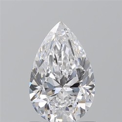 Diament szlif gruszkowy, 1ct, SI1, D, GIA 2536325095