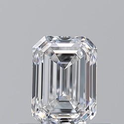 Diament szlif szmaragdowy, 0.51ct, VS1, D, GIA 7531304950
