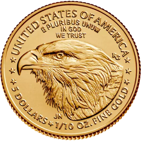 Złota moneta 1/10 uncji Amerykański Orzeł różne roczniki
