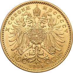 Złota moneta 10 Koron Austria - Franciszek Józef I 1848-1916 r.