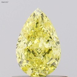 Diament o barwie fantazyjnej szlif gruszkowy, 0.7ct, SI1, Fancy Intense Yellow, GIA 2516207021