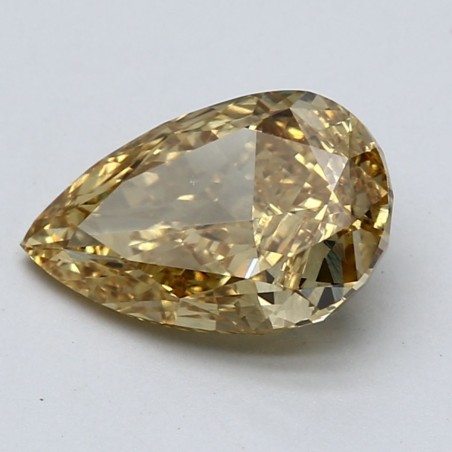 Diament laboratoryjny o barwie fantazyjnej szlif gruszkowy, 2.56ct, VVS2, Fancy Vivid Yellow, IGI LG687589972