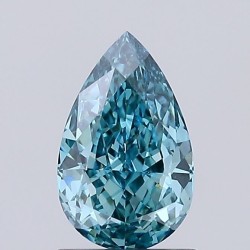 Diament laboratoryjny o barwie fantazyjnej szlif gruszkowy, 1.08ct, VVS2, Fancy Vivid Blueish Green, IGI LG756534892