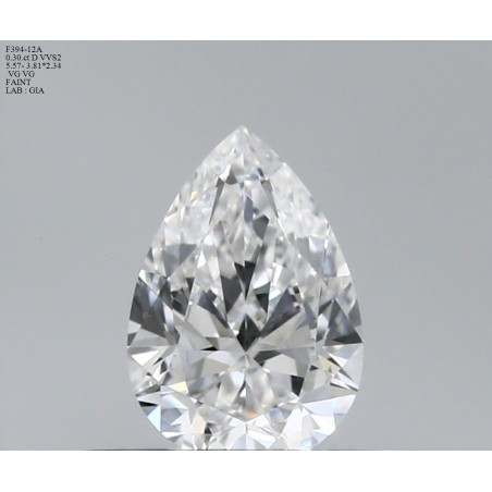 Diament szlif gruszkowy, 0.3ct, VVS2, D, GIA 1525268609