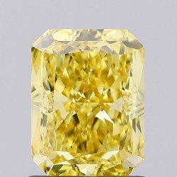 Diament laboratoryjny o barwie fantazyjnej radiant, 1.32ct, VVS2, Fancy Vivid Yellow, IGI LG657422949