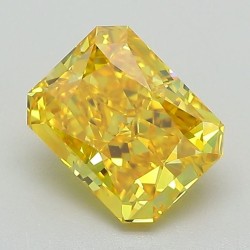 Diament laboratoryjny o barwie fantazyjnej radiant, 1.62ct, VVS1, Fancy Vivid Yellow, IGI LG574358840