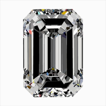 Diament szlif szmaragdowy, 0.51ct, VS2, G, GIA 3545264440