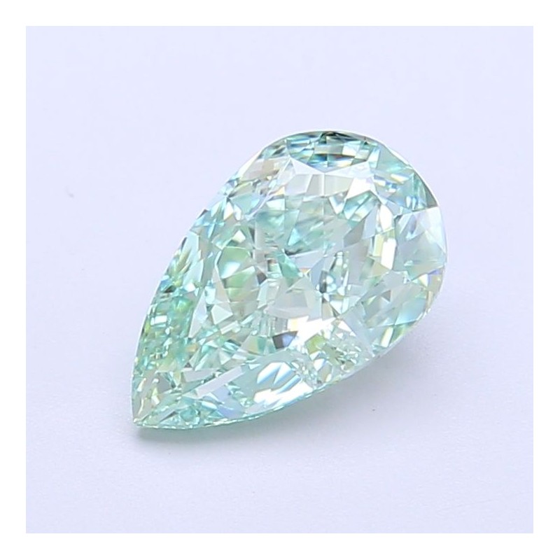 Diament laboratoryjny o barwie fantazyjnej szlif gruszkowy, 1.51ct, VVS1, Fancy Vivid Green, IGI LG700518227