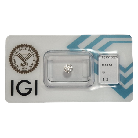 Diament szlif okrągły, 0.53ct, SI2, G, IGI 687516628