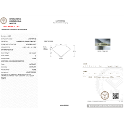Diament laboratoryjny serce, 1.0ct, VVS2, D, IGI LG739559562